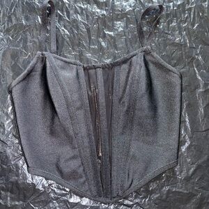 Fashion Nova Black Zipper Corset